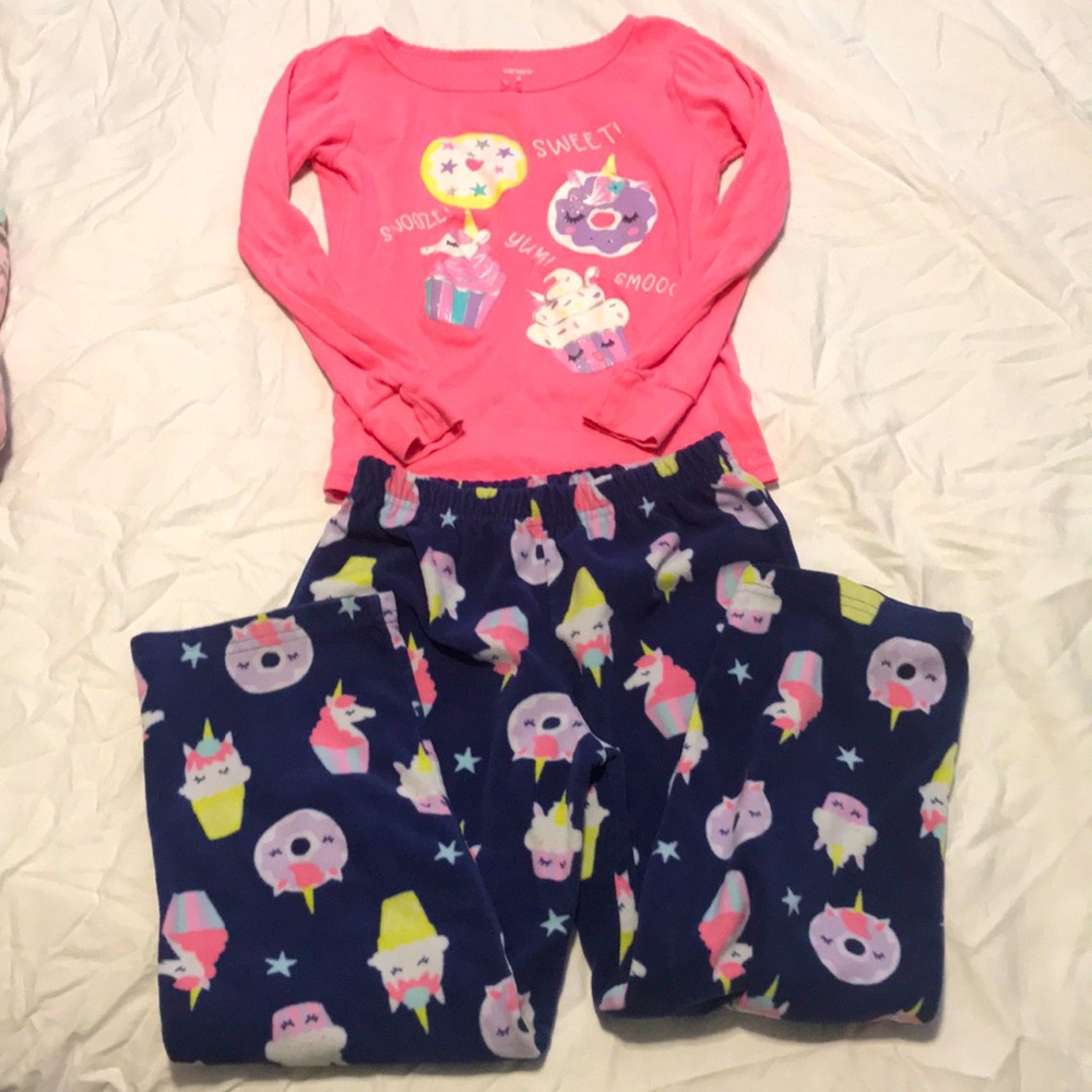 Unicorn and sweets pajama set